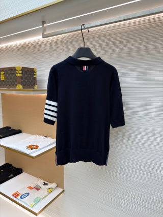 THOM 26S SHORT-SLEEVED KNIT POLO SHIRT STYLE 177