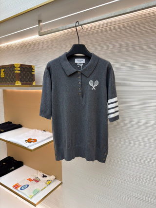 THOM 26S SHORT-SLEEVED KNIT POLO SHIRT STYLE 176