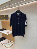 THOM 26S SHORT SLEEVE POLO KNIT TOP STYLE 245