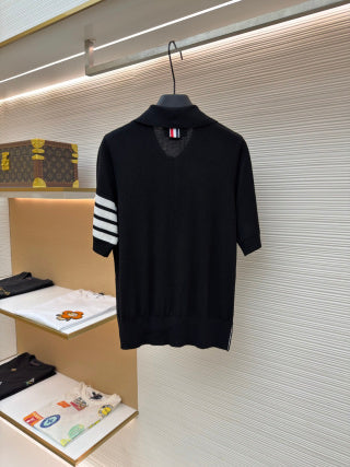 THOM 26S SHORT SLEEVE POLO KNIT TOP STYLE 247