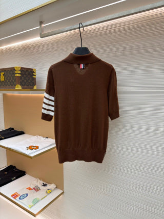 THOM 26S SHORT SLEEVE POLO KNIT TOP STYLE 242