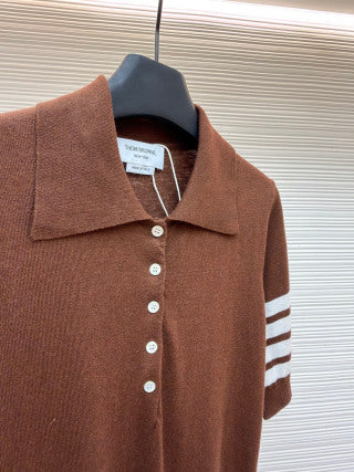 THOM 26S SHORT SLEEVE POLO KNIT TOP STYLE 242