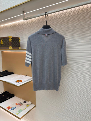 THOM 26S SHORT SLEEVE POLO KNIT TOP STYLE 243