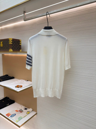THOM 26S SHORT SLEEVE POLO KNIT TOP STYLE 246