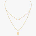 MOVE UNO 2 ROW DIAMOND NECKLACE