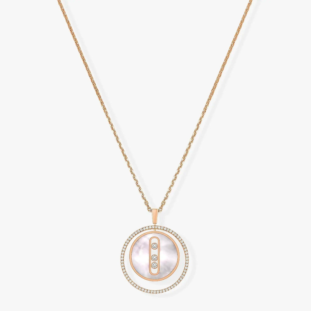 LUCKY MOVE MM NACRE BLANCHE DIAMOND NECKLACE