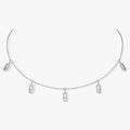 CHOKER MOVE UNO PAMPILLE PAVED SILVER DIAMOND NECKLACE