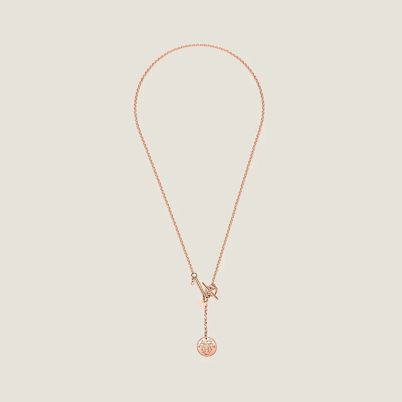 EX-LIBRIS PEDANT PINK GOLD SMALL