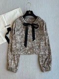 CC 25 Bowknot Suit Brown Polyester Fiber