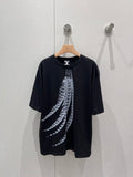 Loewe 25 Feather Printed Round Neck Short Sleeve T-shirt Cotton