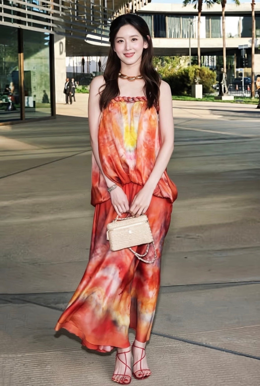 ZIMMERMANN 26S TIE DYE HALTER MAXI DRESS STYLE 249