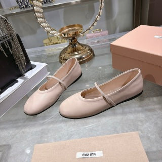 MIUMIU 26S CLOSED-BACK SANDALS IN LIGHT PINK CALFSKIN
