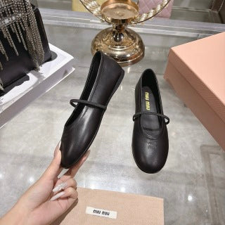 MIUMIU 26S CLOSED-BACK SANDALS IN BLACK CALFSKIN