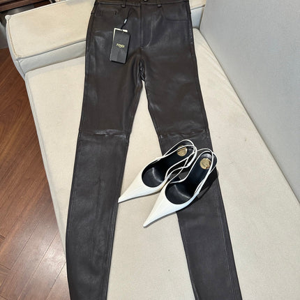 FENDI 26S STRETCH LEATHER PANTS 287