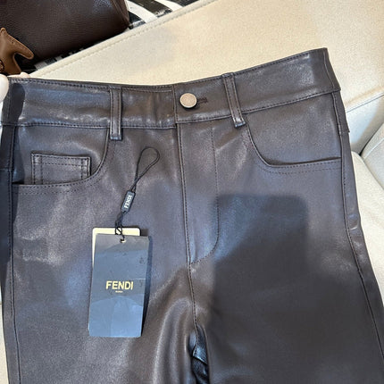 FENDI 26S STRETCH LEATHER PANTS 287
