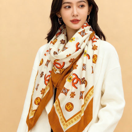 CHANEL 26S SCARF 140 IN CASHMERE AND SILK 306121