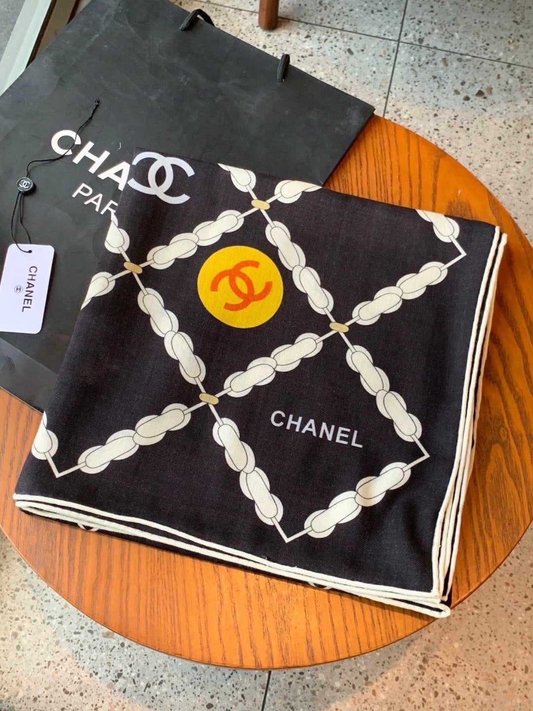 CHANEL 26S SCARF 135 IN CASHMERE AND SILK 306126