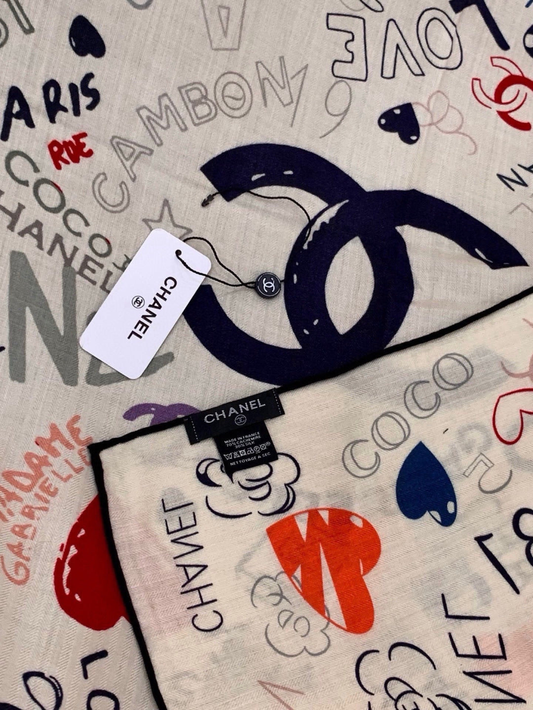 CHANEL 26S SCARF 135 IN CASHMERE AND SILK 307242