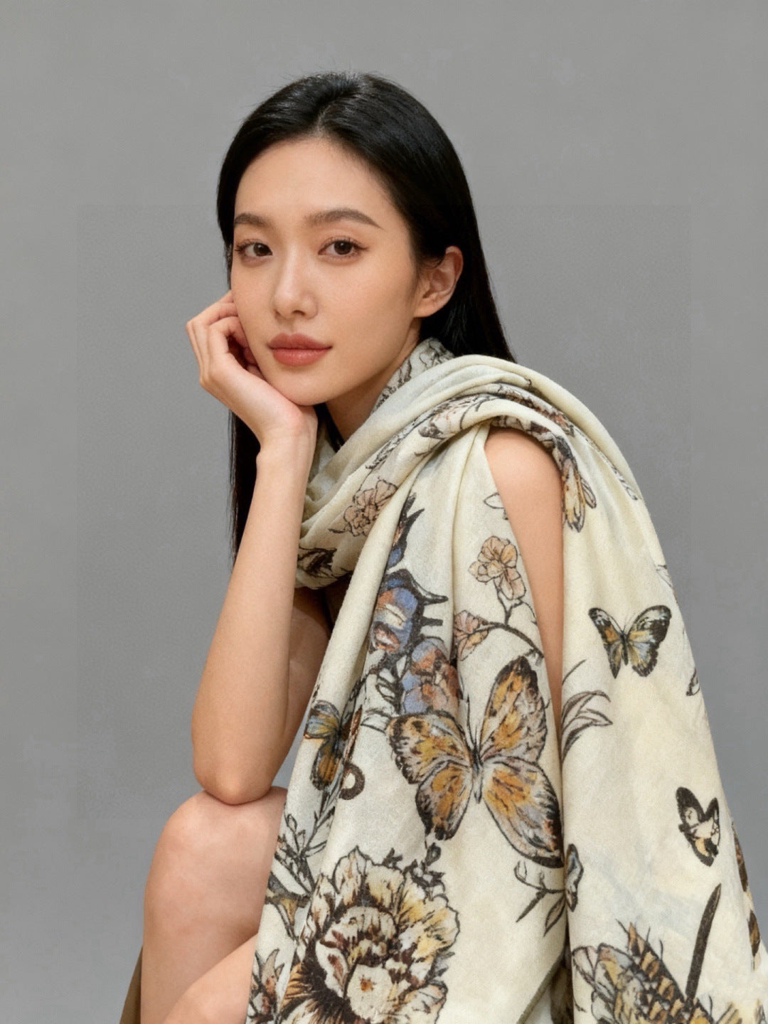 DIOR 26S SCARF 135CM IN CASHMERE SILK 309304