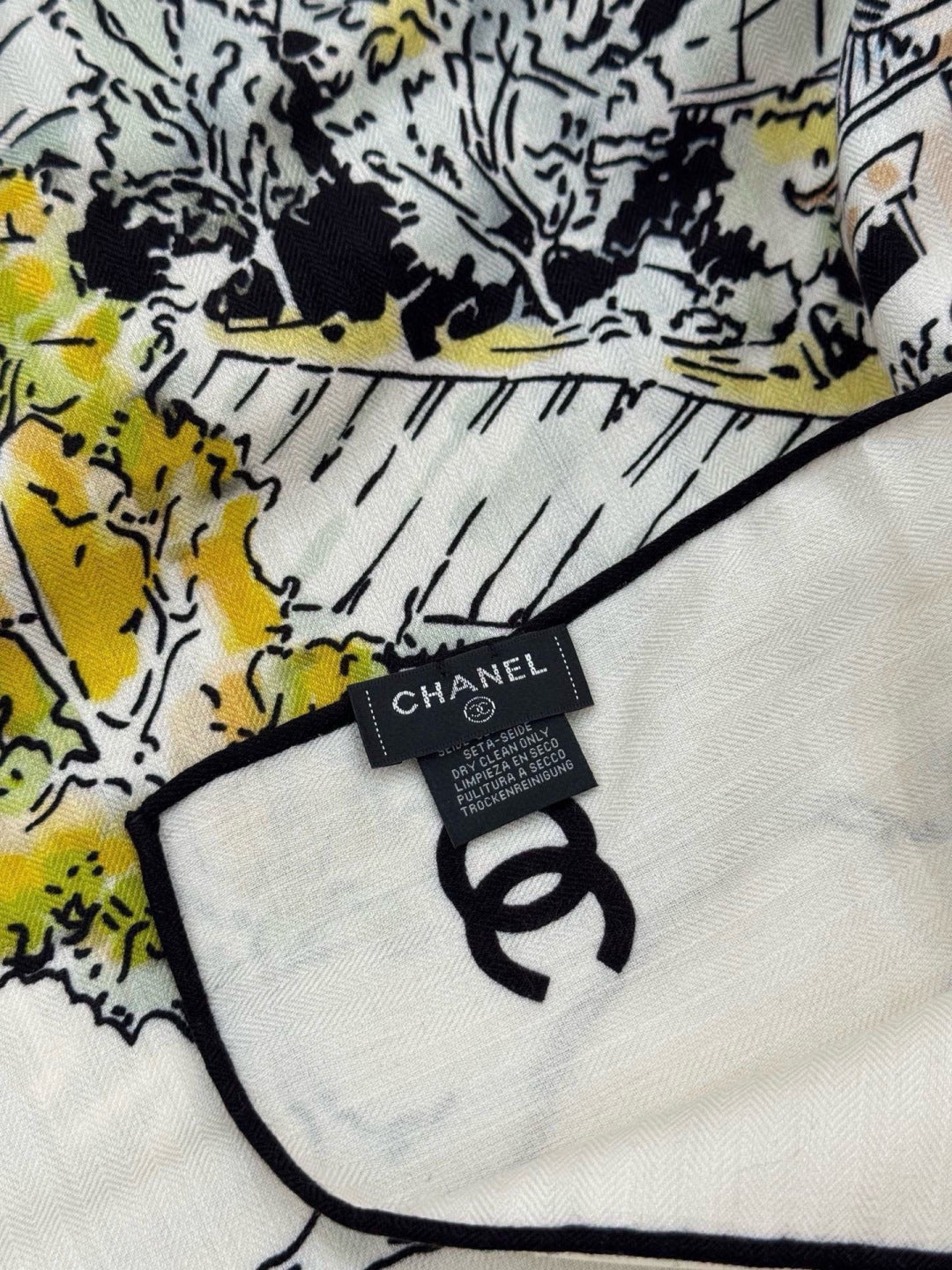 CHANEL 26S SCARF 135 IN CASHMERE AND SILK 309324