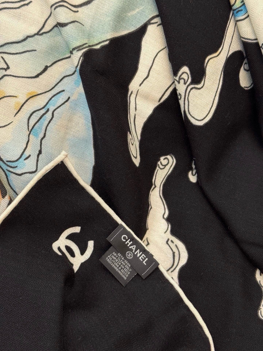 CHANEL 26S SCARF 135 IN CASHMERE AND SILK 309325