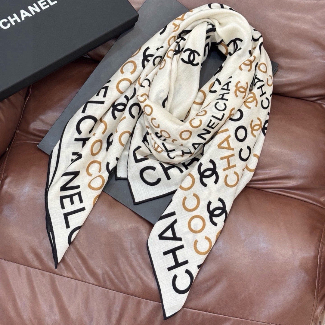 CHANEL 26S SCARF 135 IN CASHMERE AND SILK 309350