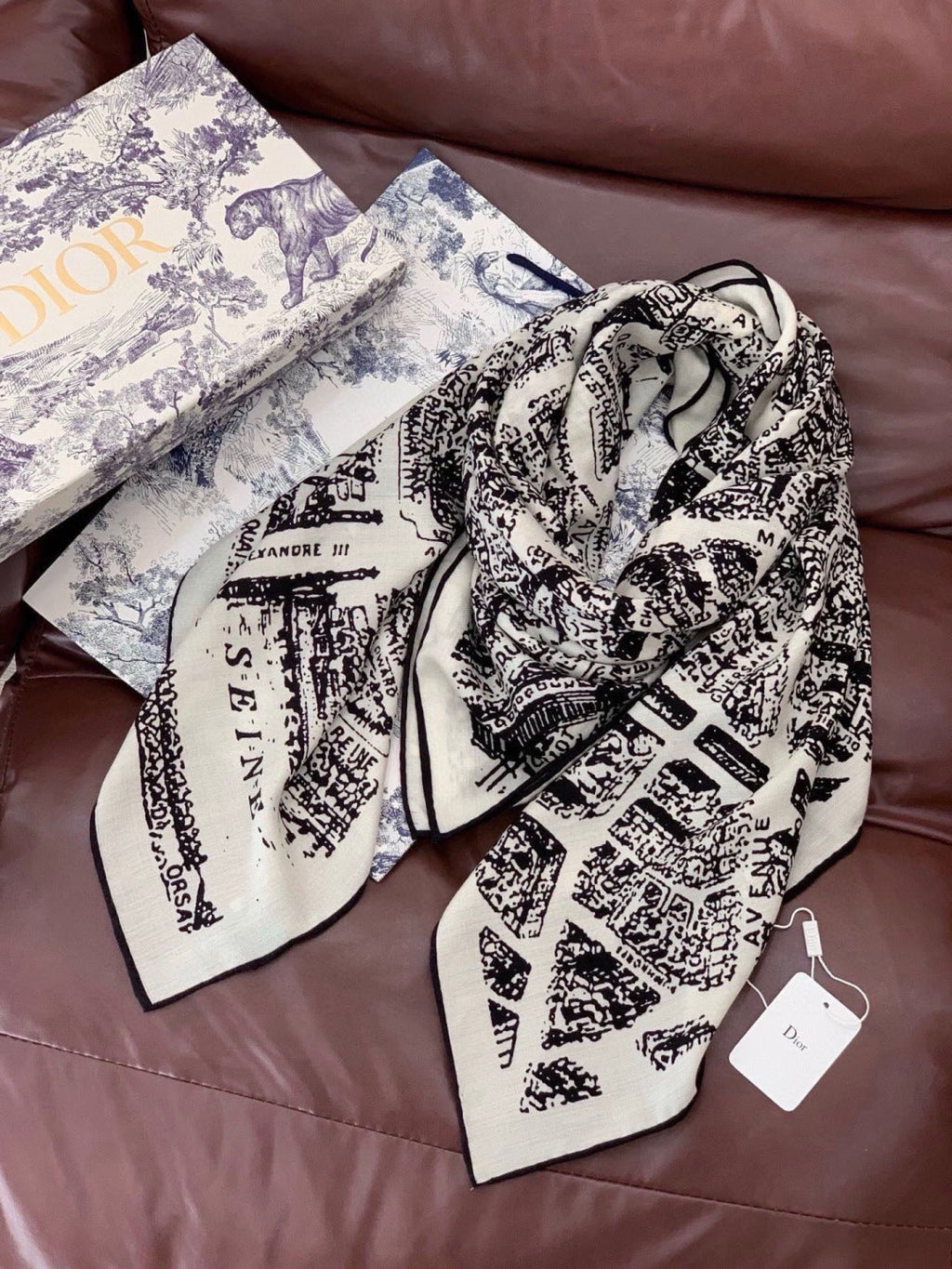 DIOR 26S SCARF 140CM IN SILK 309356