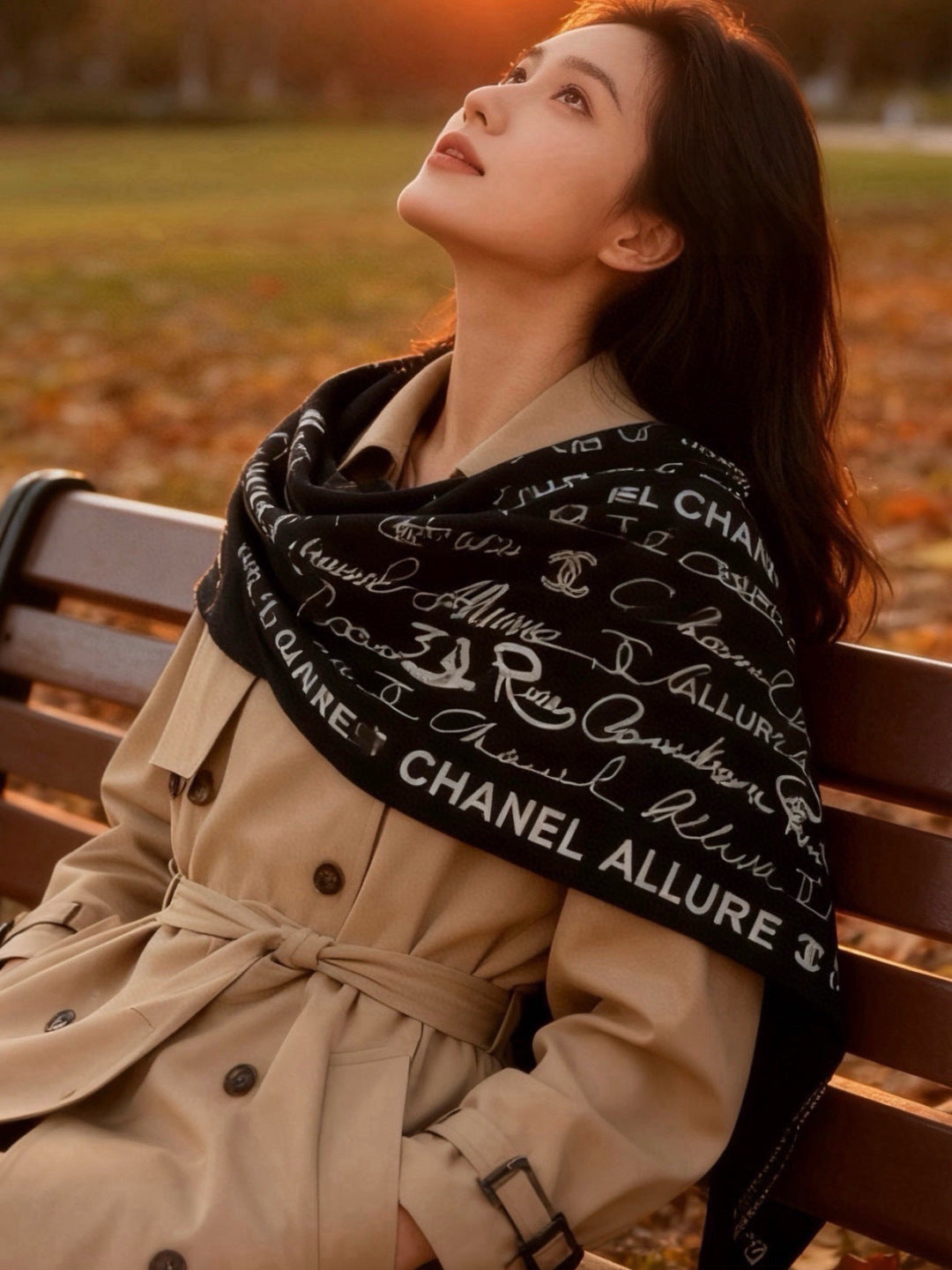 CHANEL 26S SCARF 135 IN CASHMERE AND SILK 309362