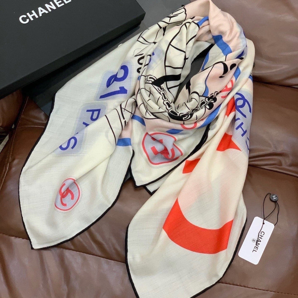 CHANEL 26S SCARF 135 IN SILK 311940