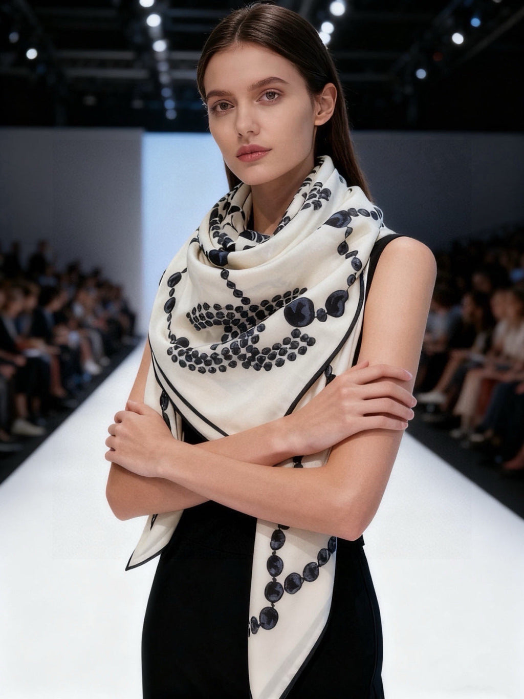 CHANEL 26S SCARF 140 IN SILK 311965
