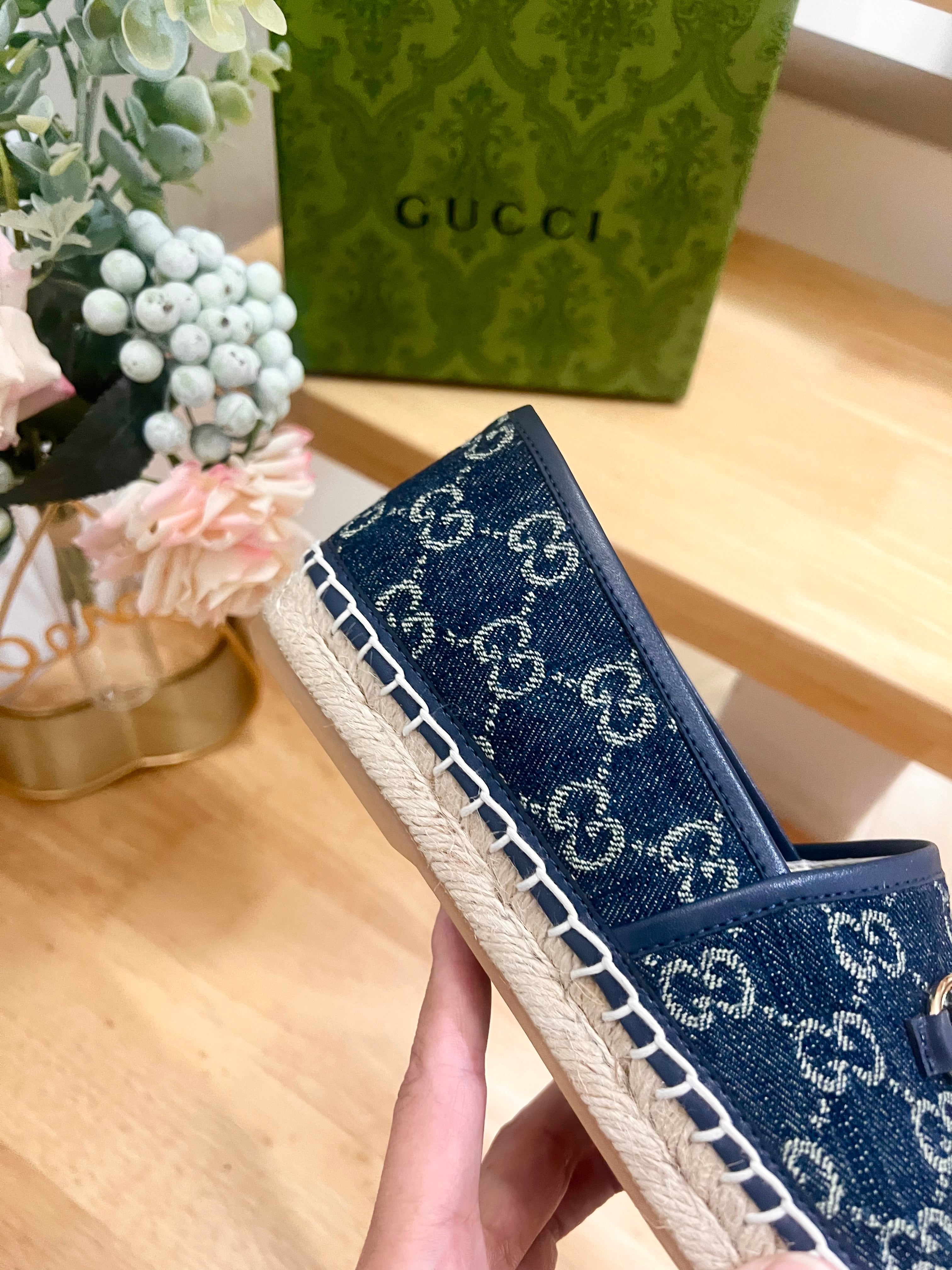 WOMEN'S ESPADRILLE WITH HORSEBIT IN NAVY BLUE DENIM