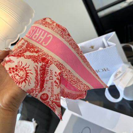 DIOR 26S SCARF 100CM IN SILK 225246