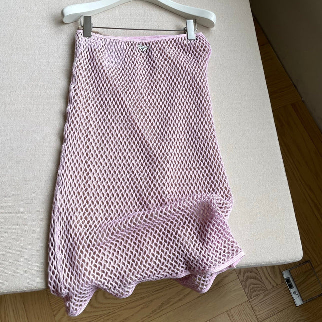 PRADA 26S OPEN-KNIT MIDI SKIRT 1198