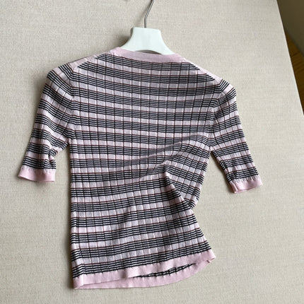 PRADA 26S SHORT-SLEEVE KNIT TOP 1103