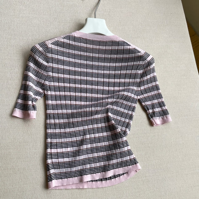 PRADA 26S SHORT-SLEEVE KNIT TOP 1103