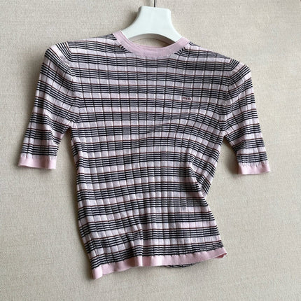 PRADA 26S SHORT-SLEEVE KNIT TOP 1103