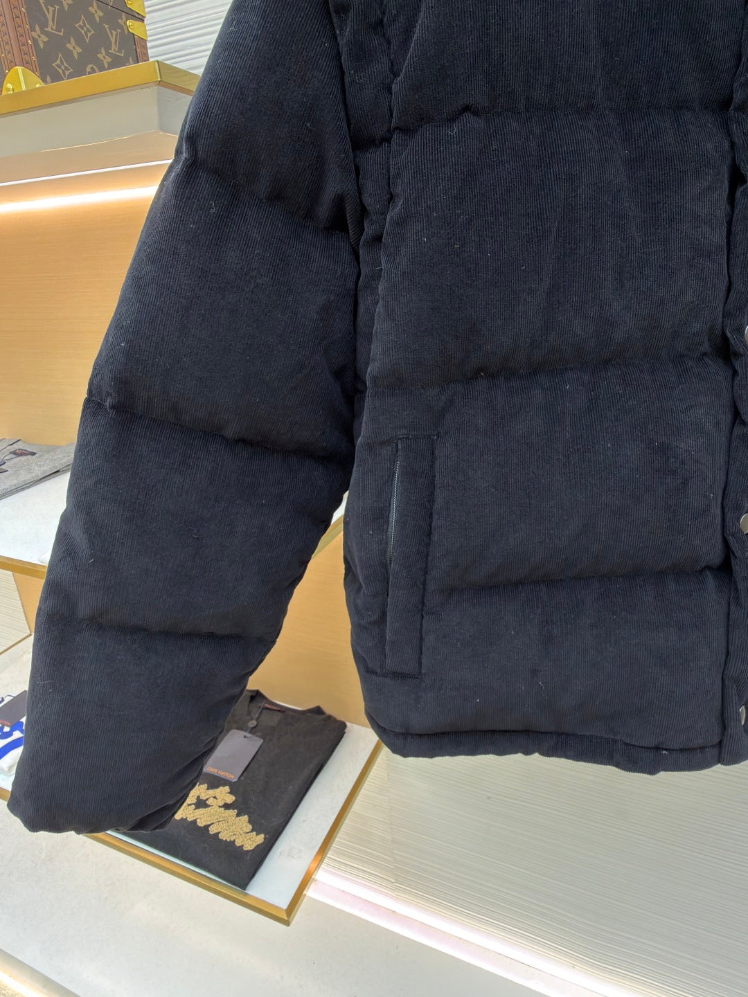 PRADA 25S VELVET PUFFER JACKET 458