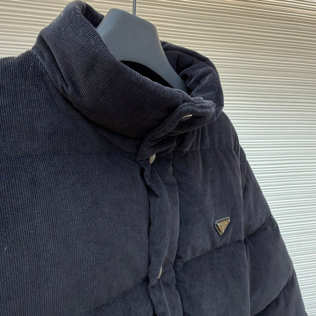 PRADA 25S VELVET PUFFER JACKET 458