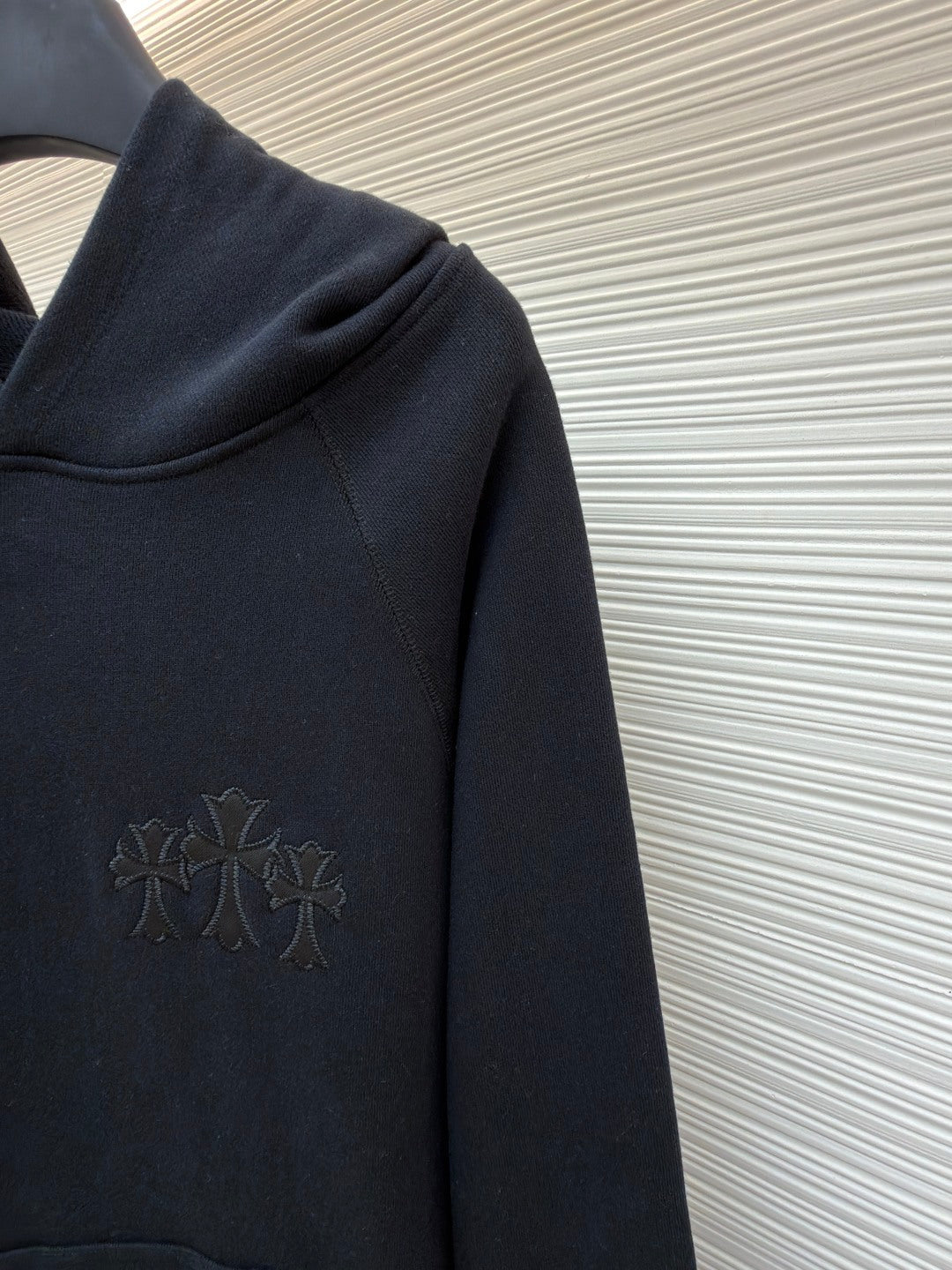 CHROME HEARTS CEMETERY CROSS SEVEN-11 HOODIE IN BLACK