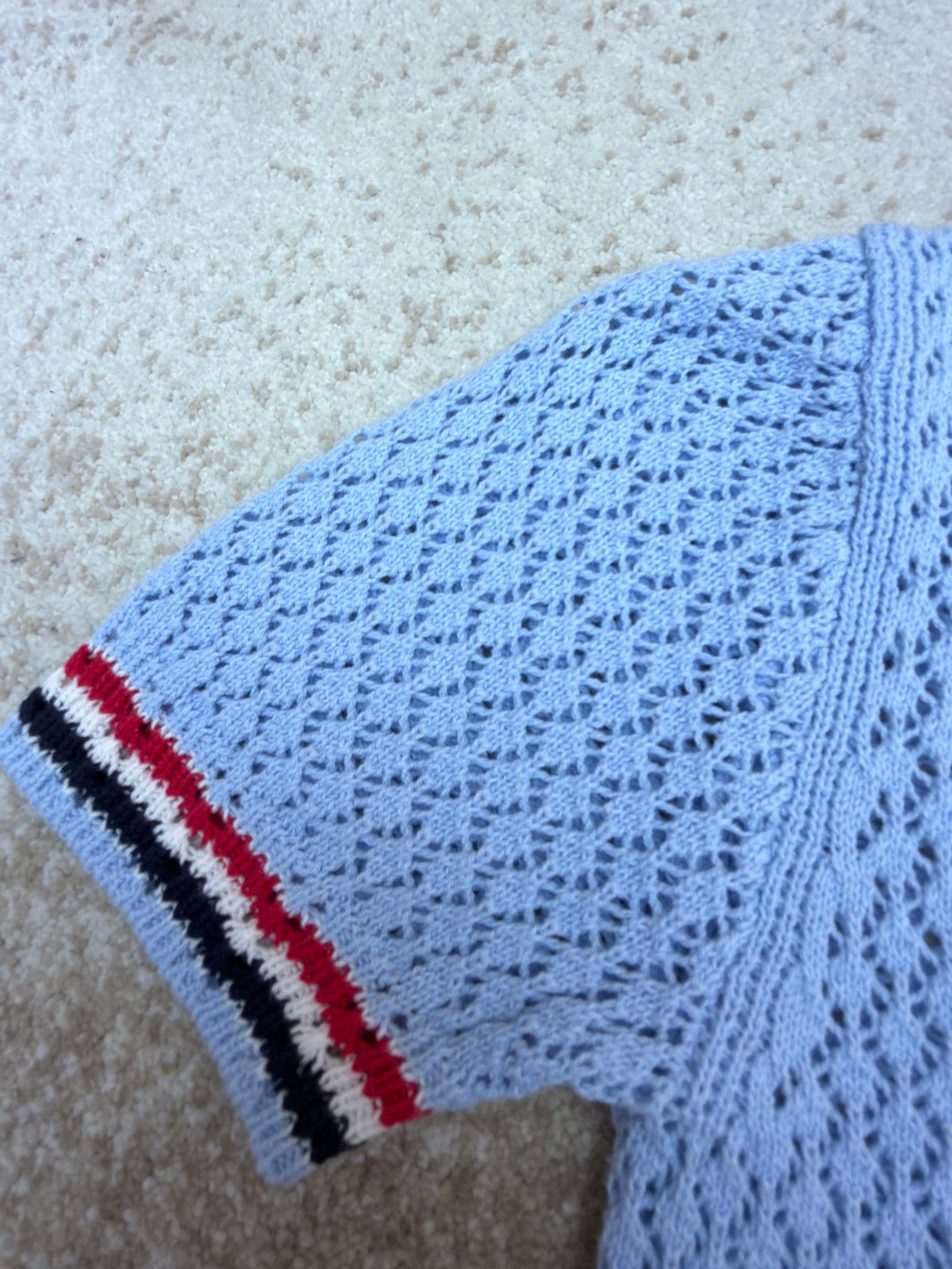 THOM 26S SHORT-SLEEVED KNIT POLO SHIRT STYLE 154