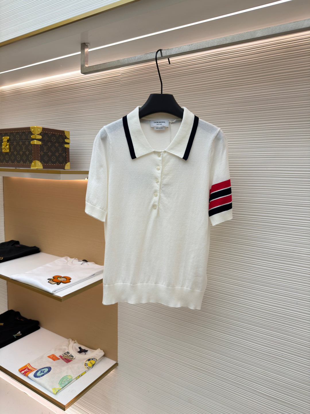 THOM 26S SHORT-SLEEVED KNIT POLO SHIRT STYLE 150