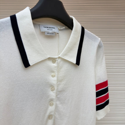 THOM 26S SHORT-SLEEVED KNIT POLO SHIRT STYLE 150