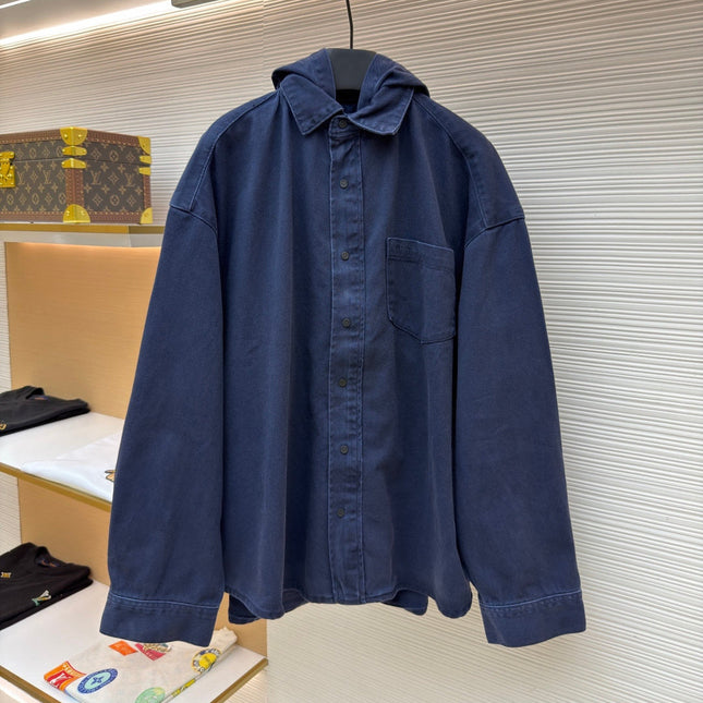 BALENCIAGA 26S HOODED DENIM JACKET 200