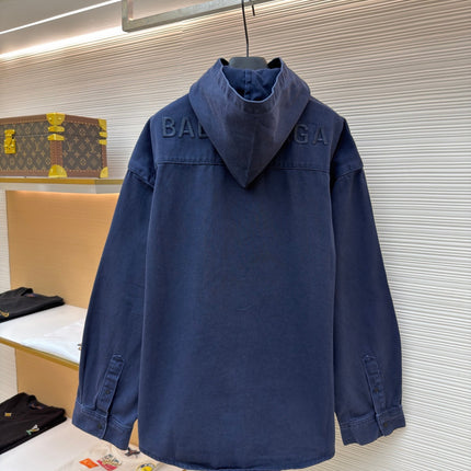 BALENCIAGA 26S HOODED DENIM JACKET 200