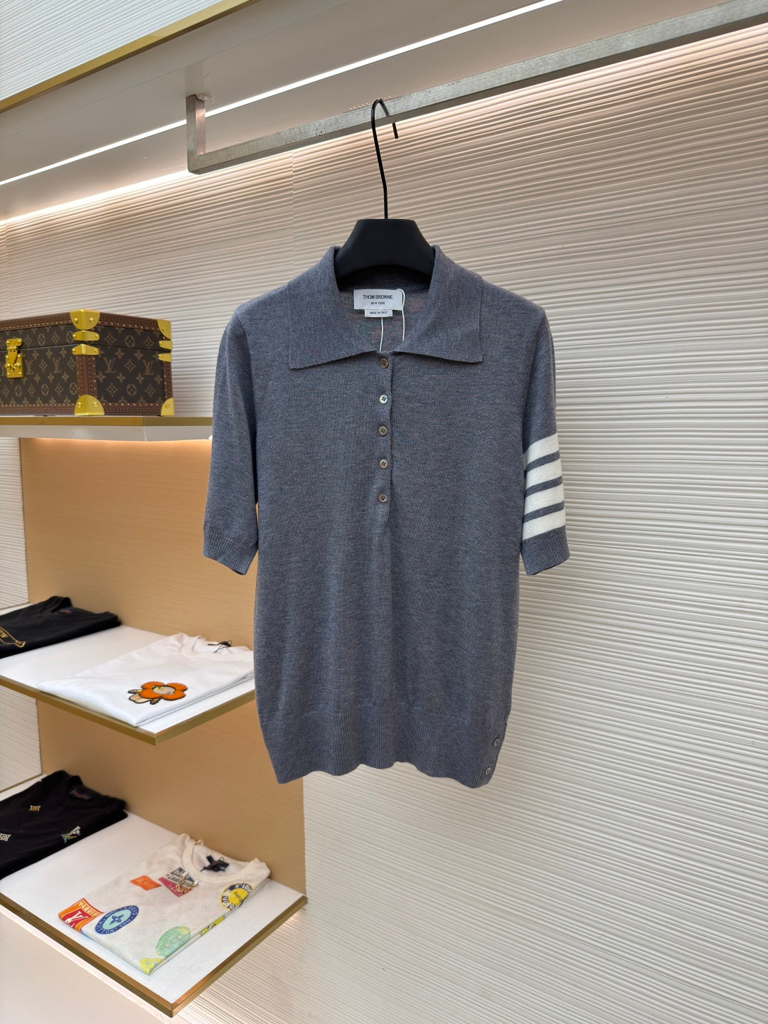 THOM 26S SHORT SLEEVE POLO KNIT TOP STYLE 244