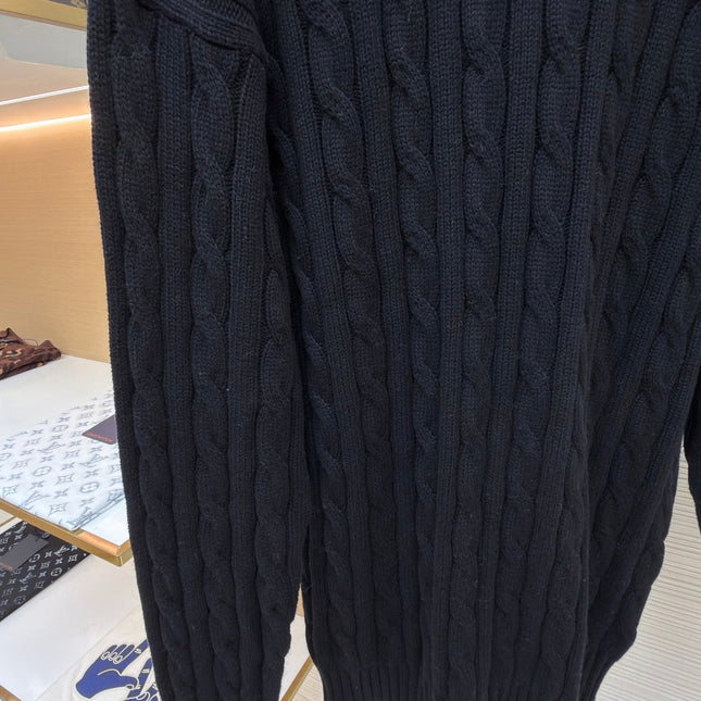 PRADA 26S CABLE-KNIT CREWNECK SWEATER 1092