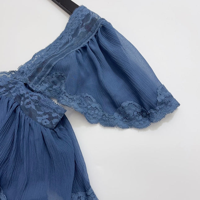 CHLOE 26S RUFFLED BLOUSON TOP STYLE 18