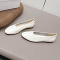 THE ROW 26S BALLET FLATS IN WHITE CALFSKIN