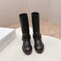 CHLOÉ 26S BOOTS 45 MM IN BLACK CALFSKIN