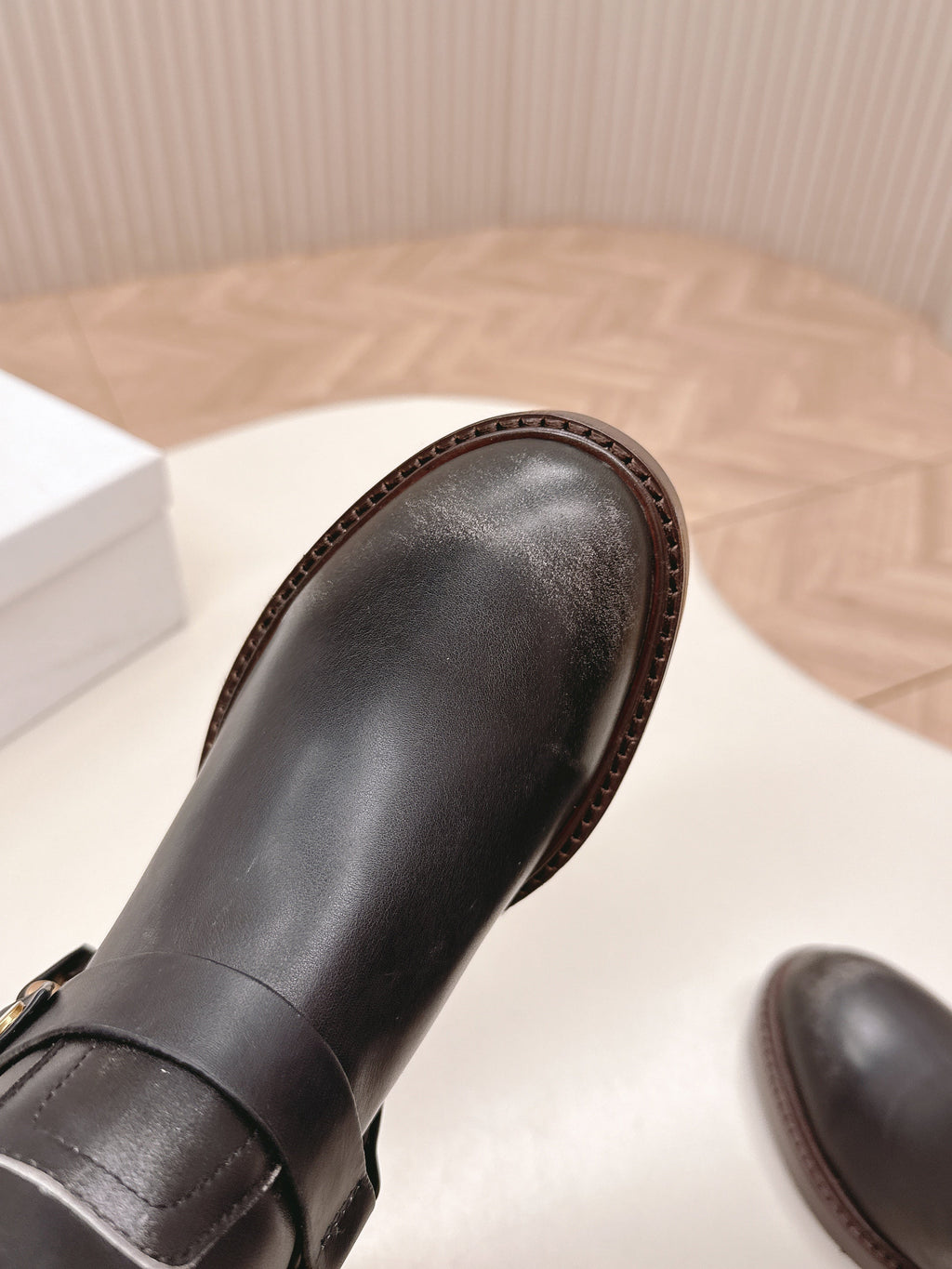 CHLOÉ 26S BOOTS 45 MM IN BLACK CALFSKIN